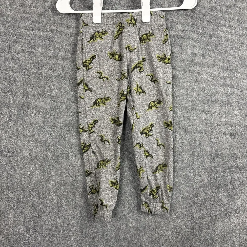 Public Record Boy Jogger Size 6 / L Grey Dinosaur Print